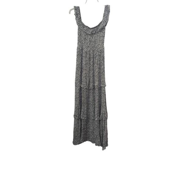 Express Off-the-Shoulder Smocked Dress – White with Black Dots, Size XS - Picture 1 of 3